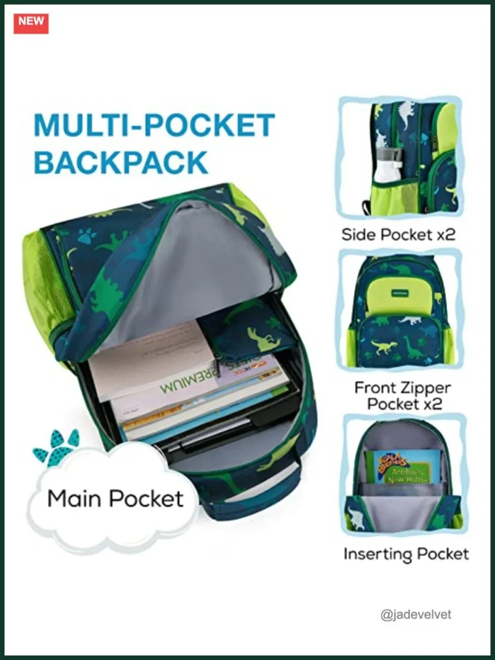 Kids Backpack Set with Lunch Box for Boys Girls 4-8